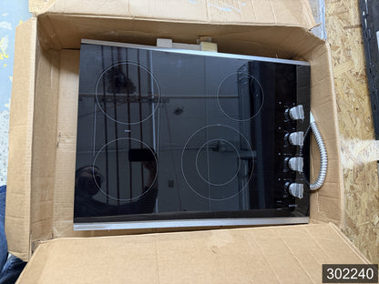 Whirlpool 30-in 4 burners Smooth surface Black Electric Cooktop