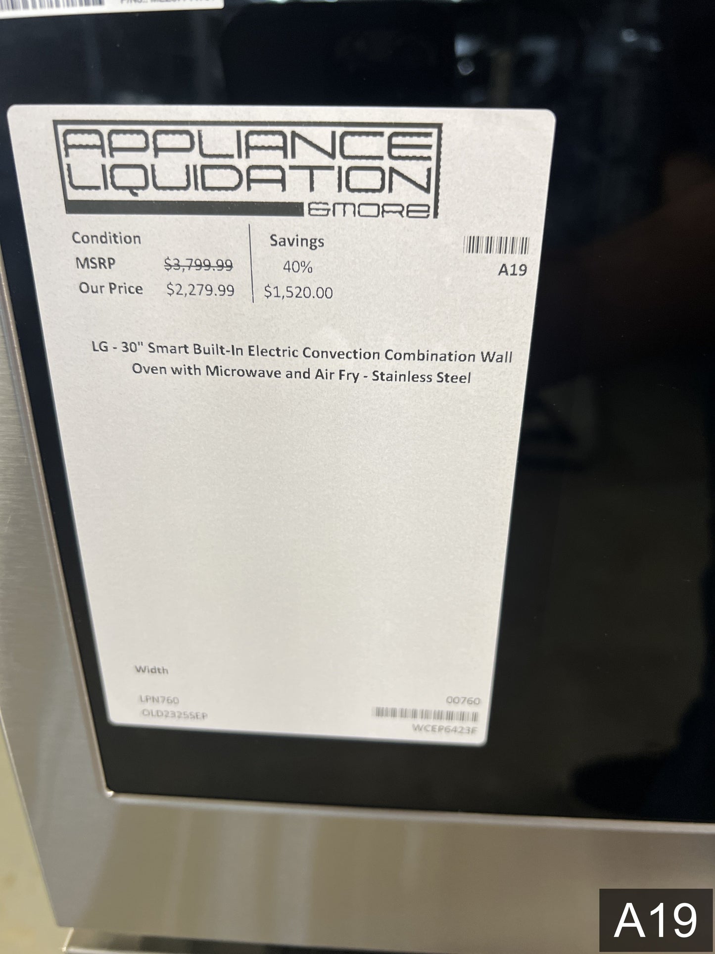 LG 30 inch Self-cleaning Air Fry Smart Compatible Microwave Wall Oven Combo ( PrintProof Stainless Steel )