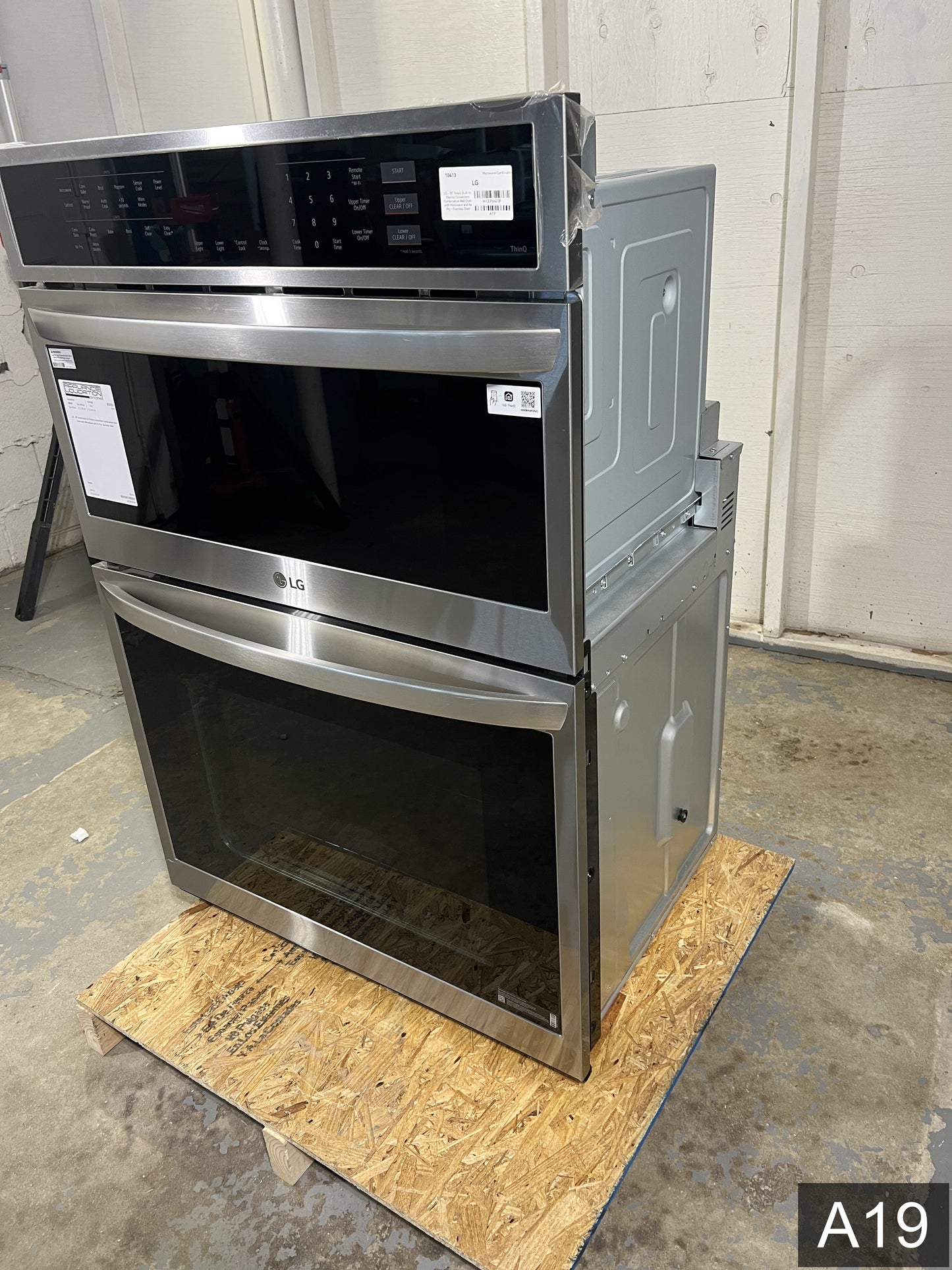 LG 30 inch Self-cleaning Air Fry Smart Compatible Microwave Wall Oven Combo ( PrintProof Stainless Steel )