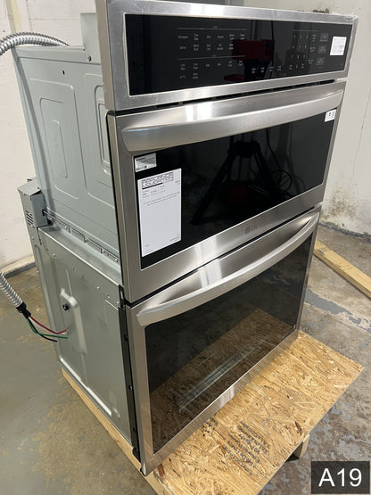 LG 30 inch Self-cleaning Air Fry Smart Compatible Microwave Wall Oven Combo ( PrintProof Stainless Steel )