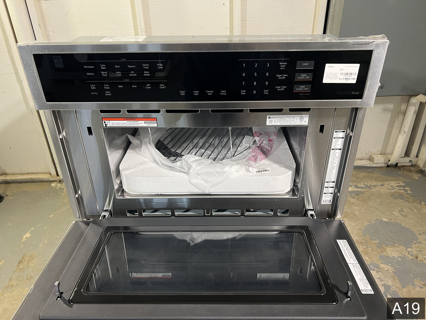 LG 30 inch Self-cleaning Air Fry Smart Compatible Microwave Wall Oven Combo ( PrintProof Stainless Steel )