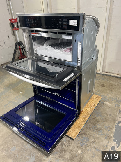 LG 30 inch Self-cleaning Air Fry Smart Compatible Microwave Wall Oven Combo ( PrintProof Stainless Steel )