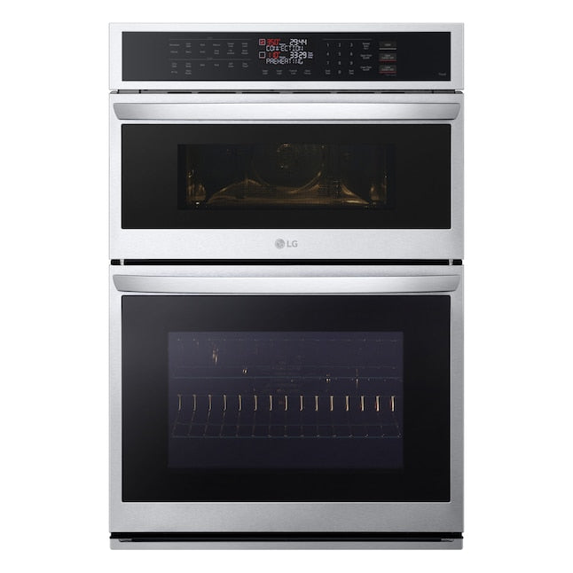 LG 30 inch Self-cleaning Air Fry Smart Compatible Microwave Wall Oven Combo ( PrintProof Stainless Steel )