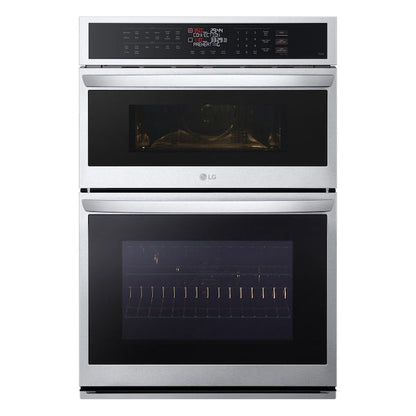 LG 30 inch Self-cleaning Air Fry Smart Compatible Microwave Wall Oven Combo ( PrintProof Stainless Steel )