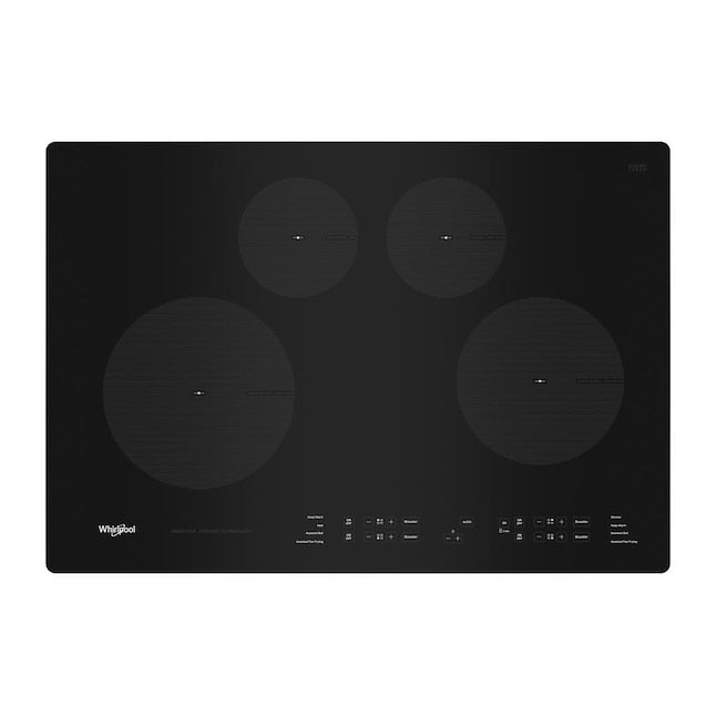 Whirlpool 30-in 4 burners Black Induction Cooktop