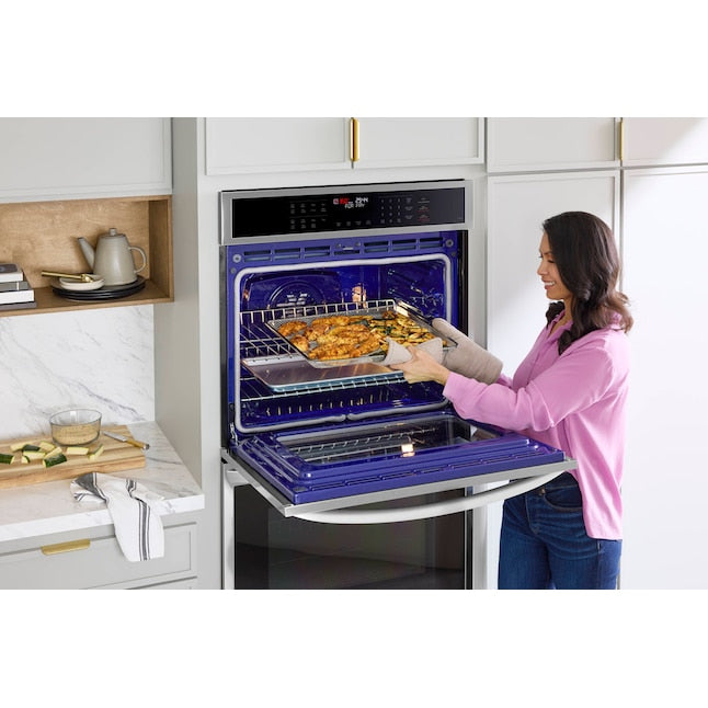 LG Air Fry with EasyClean 30 inch Smart Compatible Double Electric Wall Oven with Air Fry Self-cleaning ( PrintProof Stainless Steel )