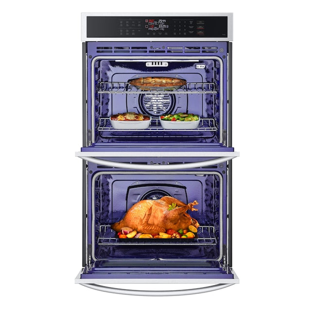 LG Air Fry with EasyClean 30 inch Smart Compatible Double Electric Wall Oven with Air Fry Self-cleaning ( PrintProof Stainless Steel )