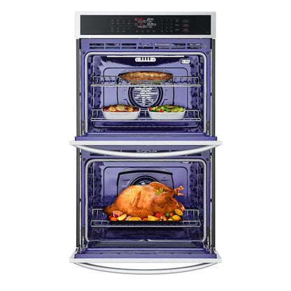 LG Air Fry with EasyClean 30 inch Smart Compatible Double Electric Wall Oven with Air Fry Self-cleaning ( PrintProof Stainless Steel )