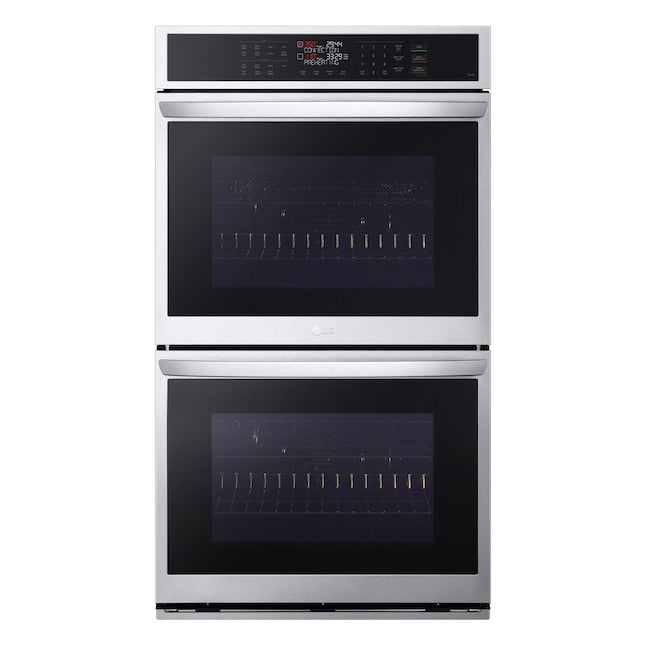LG Air Fry with EasyClean 30 inch Smart Compatible Double Electric Wall Oven with Air Fry Self-cleaning ( PrintProof Stainless Steel )