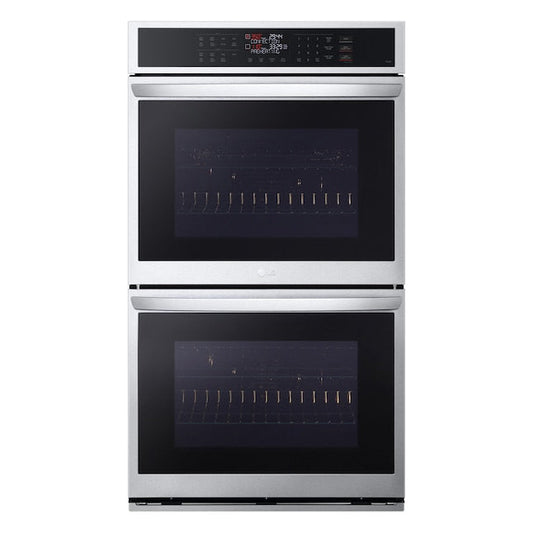 LG Air Fry with EasyClean 30 inch Smart Compatible Double Electric Wall Oven with Air Fry Self-cleaning ( PrintProof Stainless Steel )