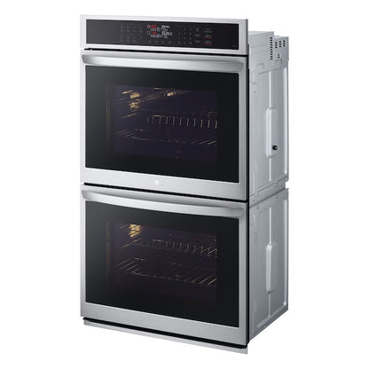 LG Air Fry with EasyClean 30 inch Smart Compatible Double Electric Wall Oven with Air Fry Self-cleaning ( PrintProof Stainless Steel )