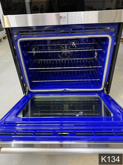 LG STUDIO InstaView 30 inch Smart Compatible Double Electric Wall Oven with Air Fry Self-cleaning ( PrintProof Stainless Steel )