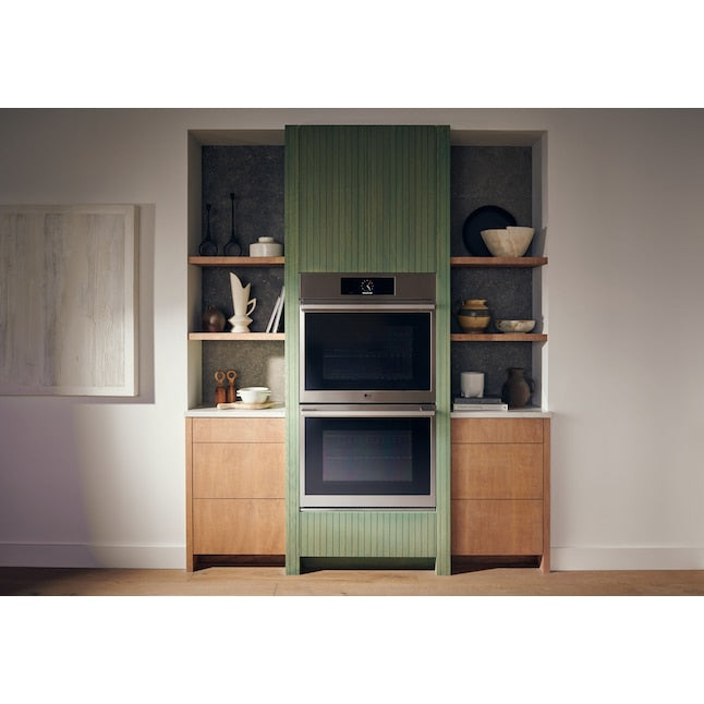 LG STUDIO InstaView 30 inch Smart Compatible Double Electric Wall Oven with Air Fry Self-cleaning ( PrintProof Stainless Steel )