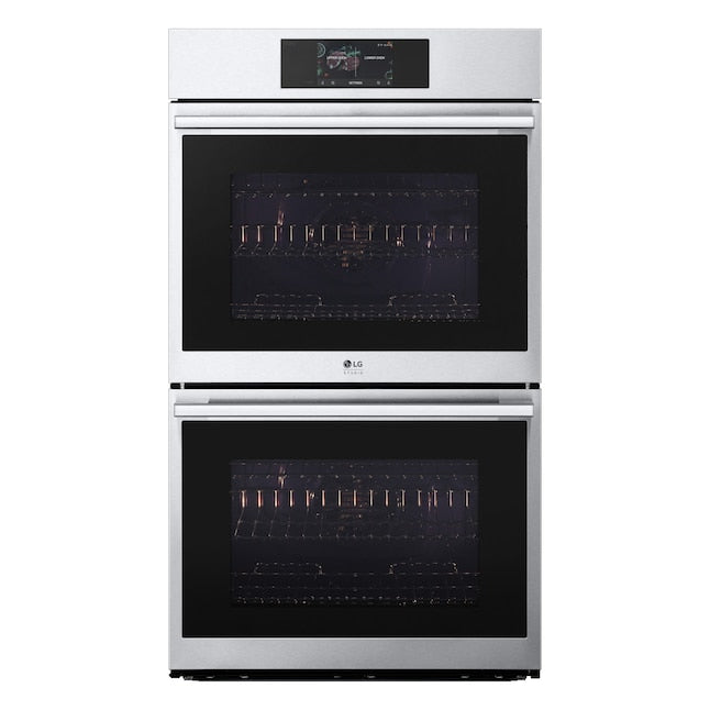 LG STUDIO InstaView 30 inch Smart Compatible Double Electric Wall Oven with Air Fry Self-cleaning ( PrintProof Stainless Steel )
