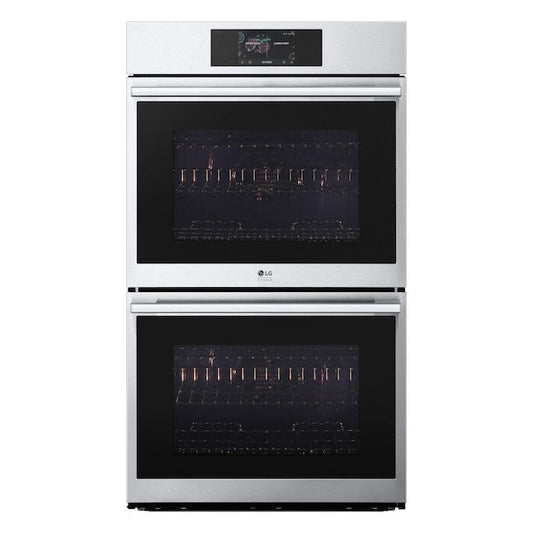 LG STUDIO InstaView 30 inch Smart Compatible Double Electric Wall Oven with Air Fry Self-cleaning ( PrintProof Stainless Steel )