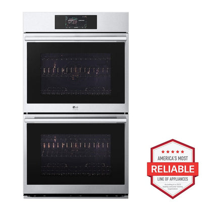LG STUDIO InstaView 30 inch Smart Compatible Double Electric Wall Oven with Air Fry Self-cleaning ( PrintProof Stainless Steel )