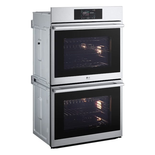 LG STUDIO InstaView 30 inch Smart Compatible Double Electric Wall Oven with Air Fry Self-cleaning ( PrintProof Stainless Steel )