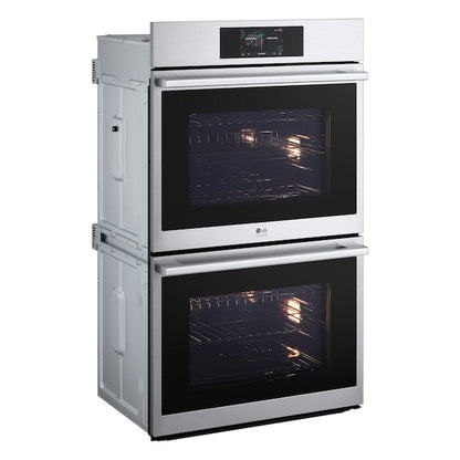 LG STUDIO InstaView 30 inch Smart Compatible Double Electric Wall Oven with Air Fry Self-cleaning ( PrintProof Stainless Steel )
