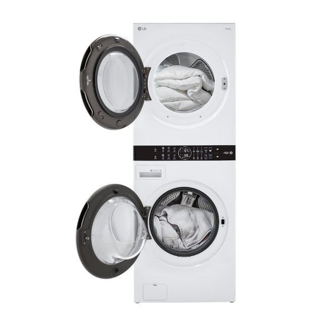 LG WashTower Stacked Laundry Center with 4.5-cu ft Front load Washer and Gas 7.4-cu ft Dryer (ENERGY STAR)