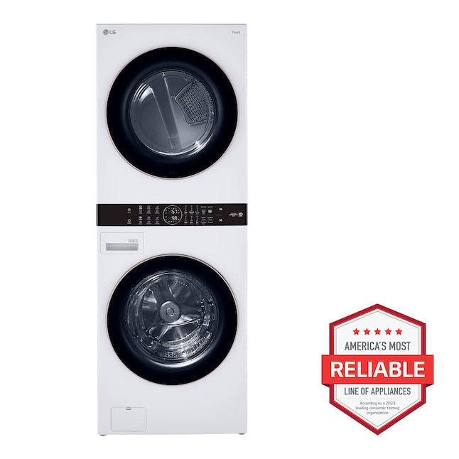 LG WashTower Stacked Laundry Center with 4.5-cu ft Front load Washer and Gas 7.4-cu ft Dryer (ENERGY STAR)