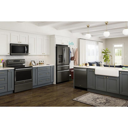 Whirlpool 1.9-cu ft 29.88-in Over-the-Range Microwave with Sensor Cooking ( Fingerprint Resistant Black Stainless )