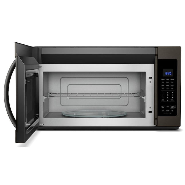 Whirlpool 1.9-cu ft 29.88-in Over-the-Range Microwave with Sensor Cooking ( Fingerprint Resistant Black Stainless )