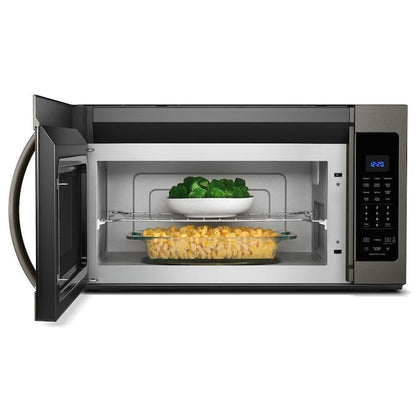 Whirlpool 1.9-cu ft 29.88-in Over-the-Range Microwave with Sensor Cooking ( Fingerprint Resistant Black Stainless )