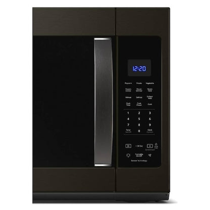 Whirlpool 1.9-cu ft 29.88-in Over-the-Range Microwave with Sensor Cooking ( Fingerprint Resistant Black Stainless )