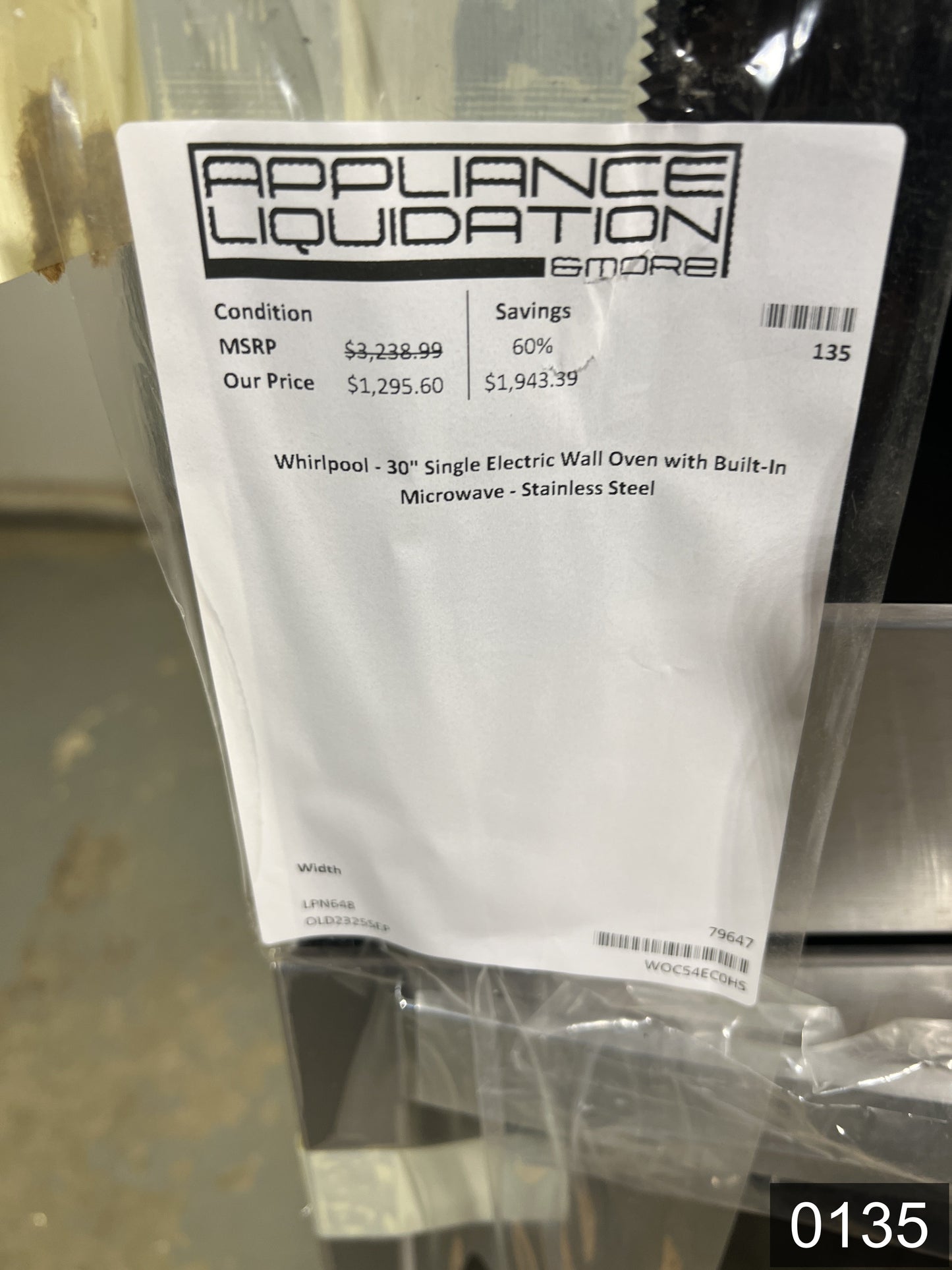 Whirlpool 30 inch Self + Steam Cleaning Smart Compatible Microwave Wall Oven Combo ( Stainless Steel )