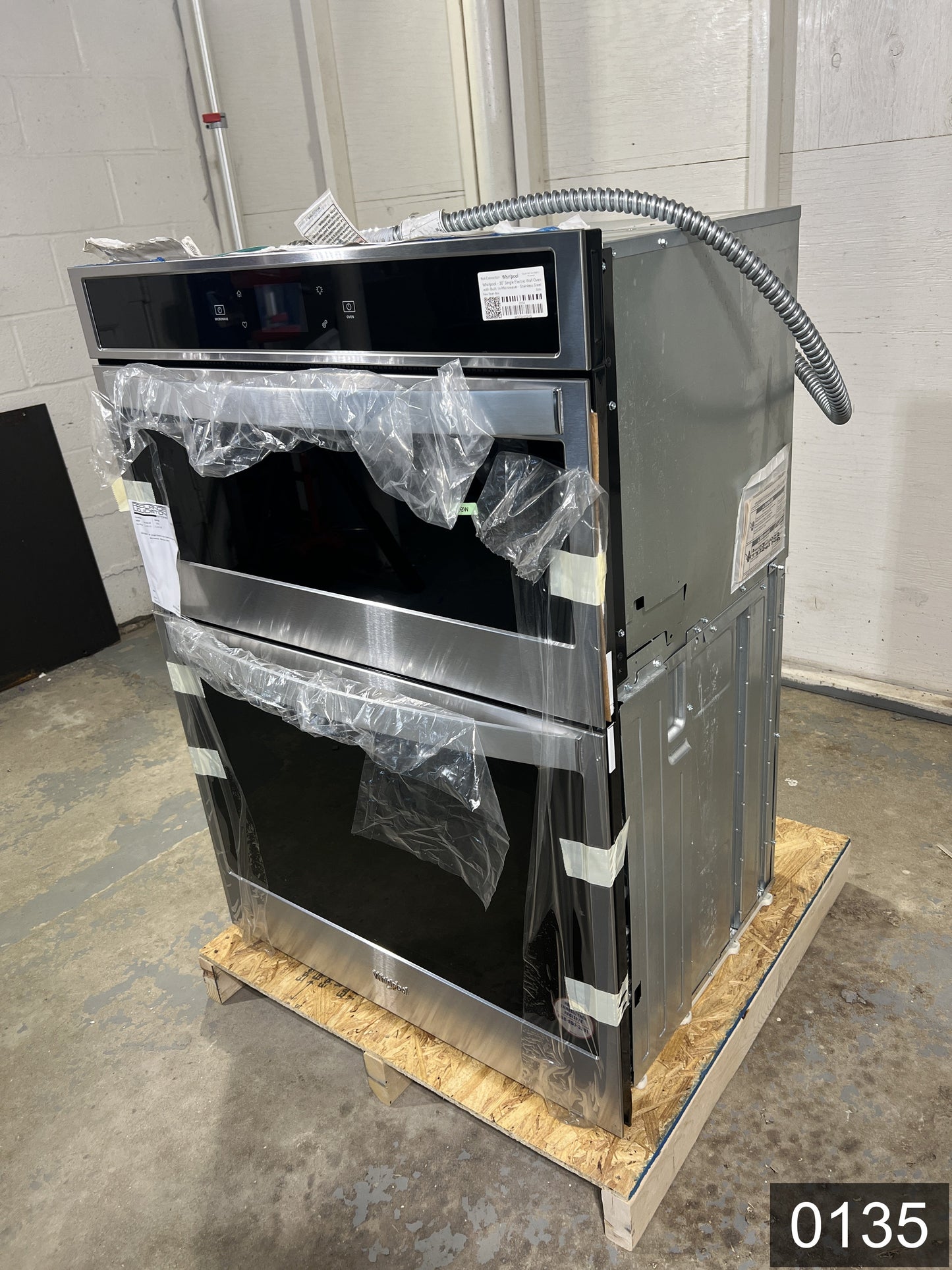 Whirlpool 30 inch Self + Steam Cleaning Smart Compatible Microwave Wall Oven Combo ( Stainless Steel )