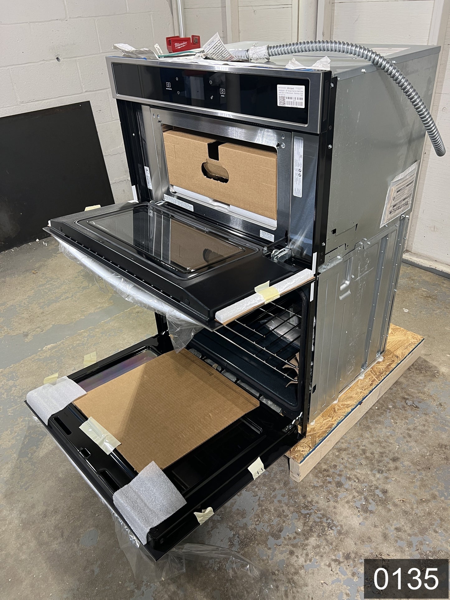 Whirlpool 30 inch Self + Steam Cleaning Smart Compatible Microwave Wall Oven Combo ( Stainless Steel )