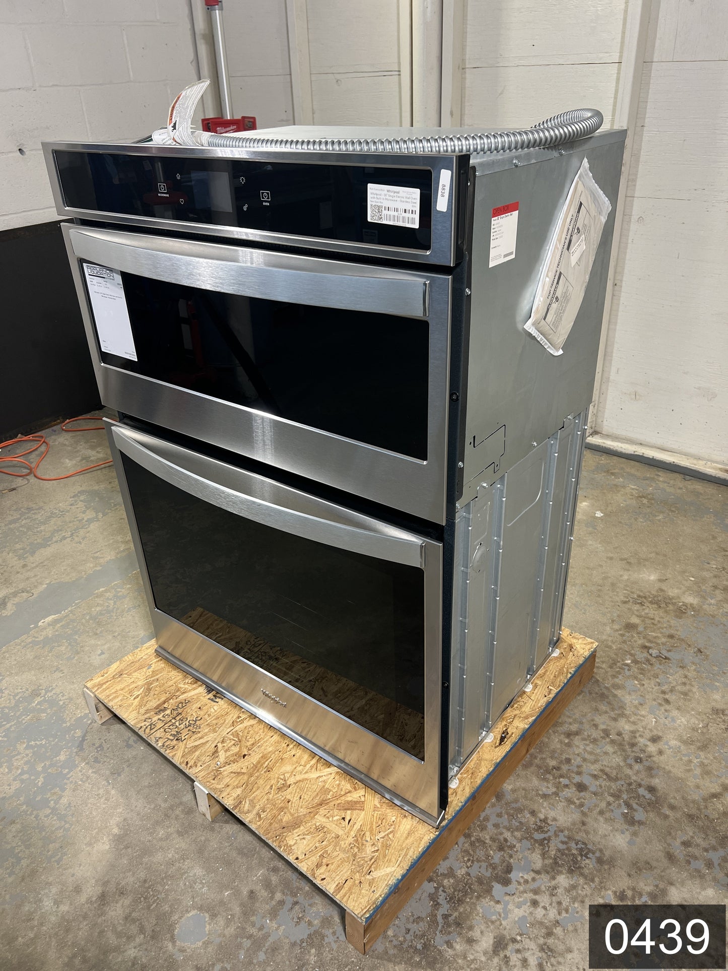 Whirlpool 30 inch Self + Steam Cleaning Smart Compatible Microwave Wall Oven Combo ( Stainless Steel )