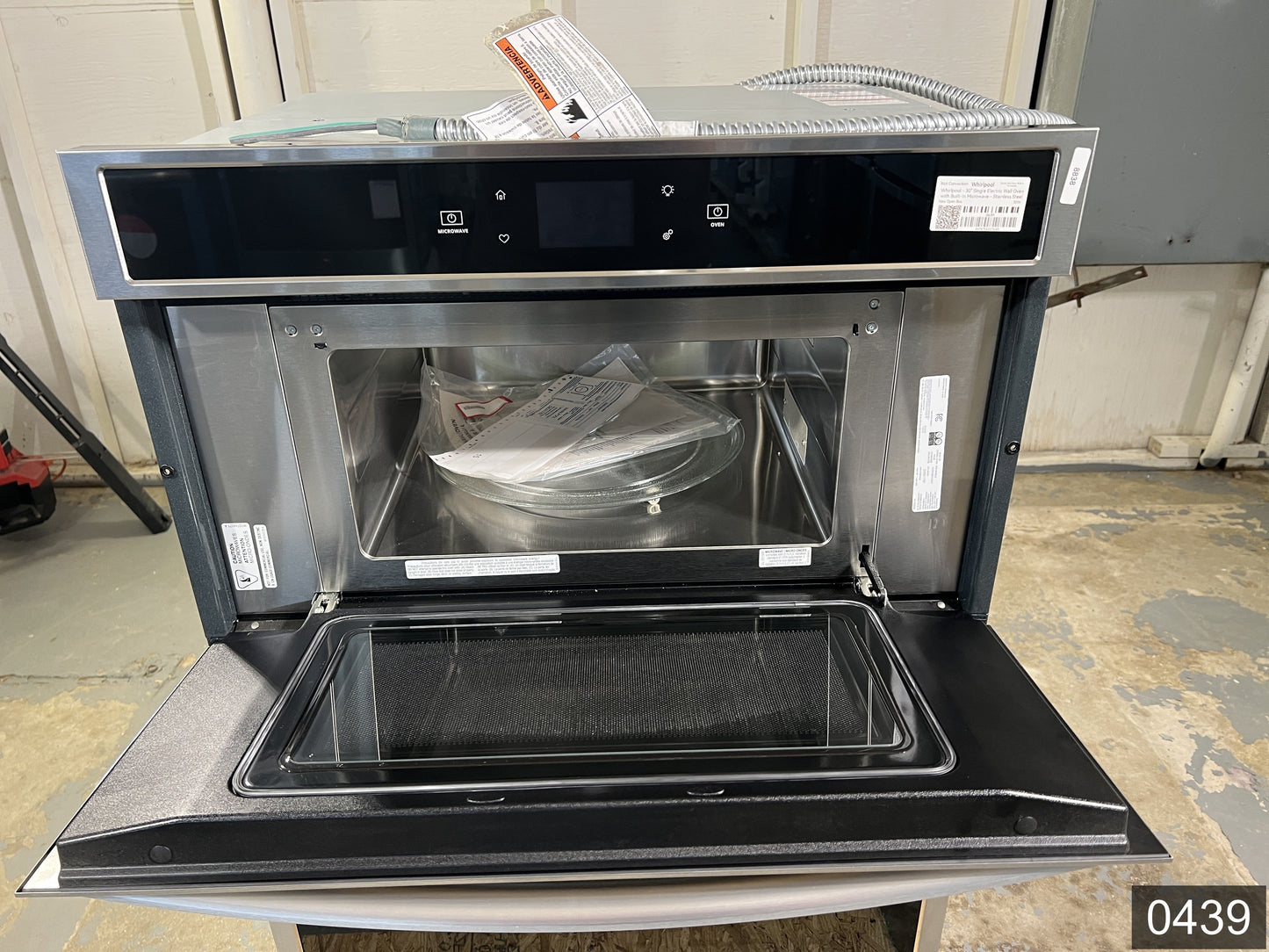 Whirlpool 30 inch Self + Steam Cleaning Smart Compatible Microwave Wall Oven Combo ( Stainless Steel )