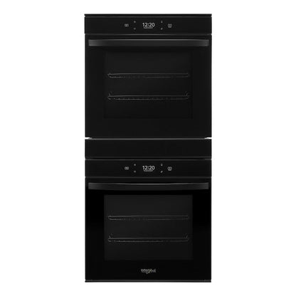 Whirlpool 24 inch Smart Compatible Double Electric Wall Oven with Self-cleaning ( Black )