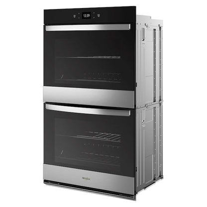 Whirlpool 30 inch Smart Compatible Double Electric Wall Oven with Air Fry Self-cleaning ( Fingerprint Resistant Stainless Steel )