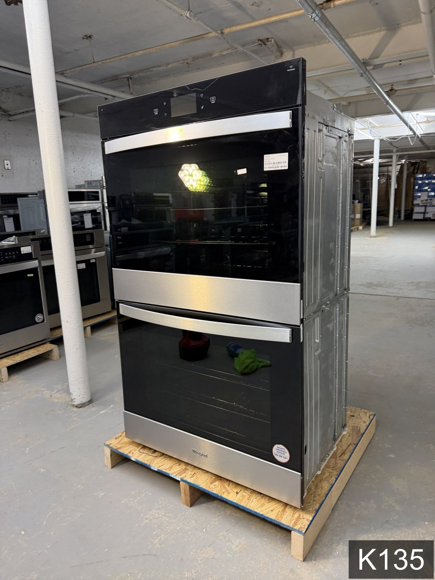 Whirlpool 30 inch Smart Compatible Double Electric Wall Oven with Air Fry Self-cleaning ( Fingerprint Resistant Stainless Steel )