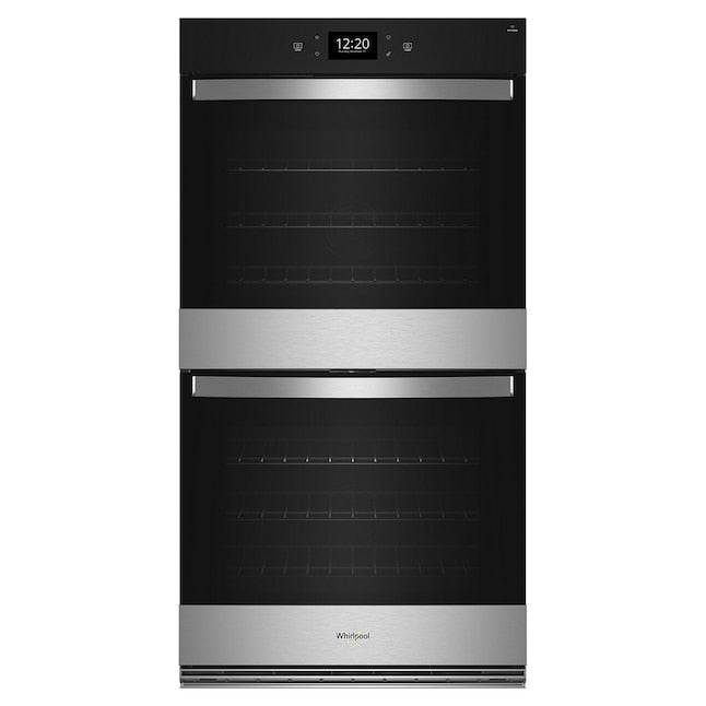 Whirlpool 30 inch Smart Compatible Double Electric Wall Oven with Air Fry Self-cleaning ( Fingerprint Resistant Stainless Steel )