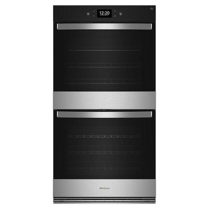 Whirlpool 30 inch Smart Compatible Double Electric Wall Oven with Air Fry Self-cleaning ( Fingerprint Resistant Stainless Steel )
