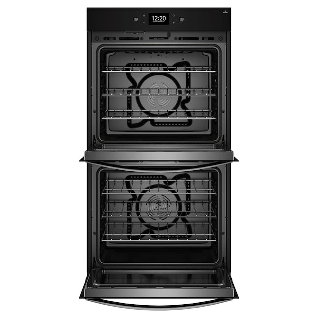 Whirlpool 30 inch Smart Compatible Double Electric Wall Oven with Air Fry Self-cleaning ( Fingerprint Resistant Stainless Steel )