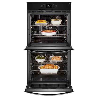 Whirlpool 30 inch Smart Compatible Double Electric Wall Oven with Air Fry Self-cleaning ( Fingerprint Resistant Stainless Steel )
