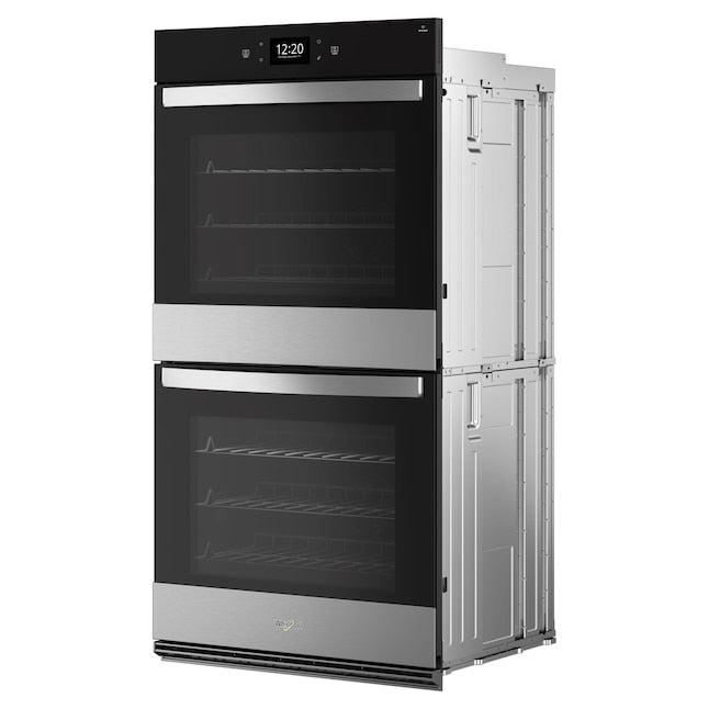 Whirlpool 30 inch Smart Compatible Double Electric Wall Oven with Air Fry Self-cleaning ( Fingerprint Resistant Stainless Steel )