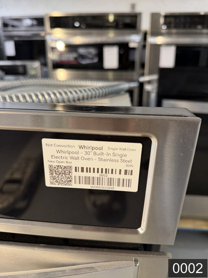 Whirlpool Smart 30 inch Smart Compatible Single Electric Wall Oven Self-cleaning ( Stainless steel )