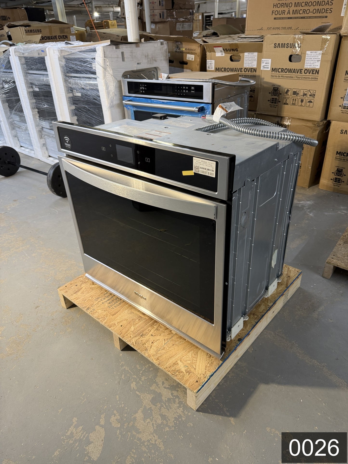 Whirlpool Smart 30 inch Smart Compatible Single Electric Wall Oven Self-cleaning ( Stainless steel )