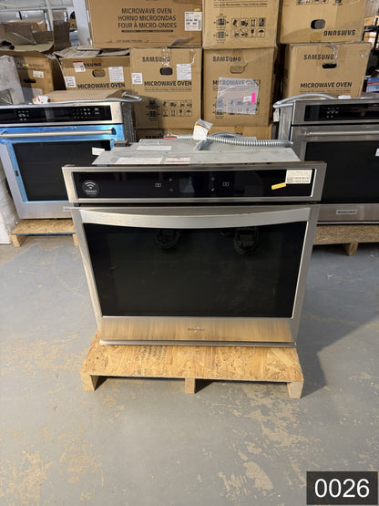 Whirlpool Smart 30 inch Smart Compatible Single Electric Wall Oven Self-cleaning ( Stainless steel )