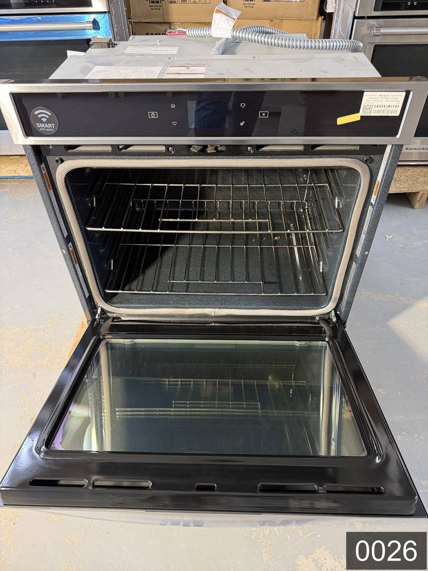 Whirlpool Smart 30 inch Smart Compatible Single Electric Wall Oven Self-cleaning ( Stainless steel )