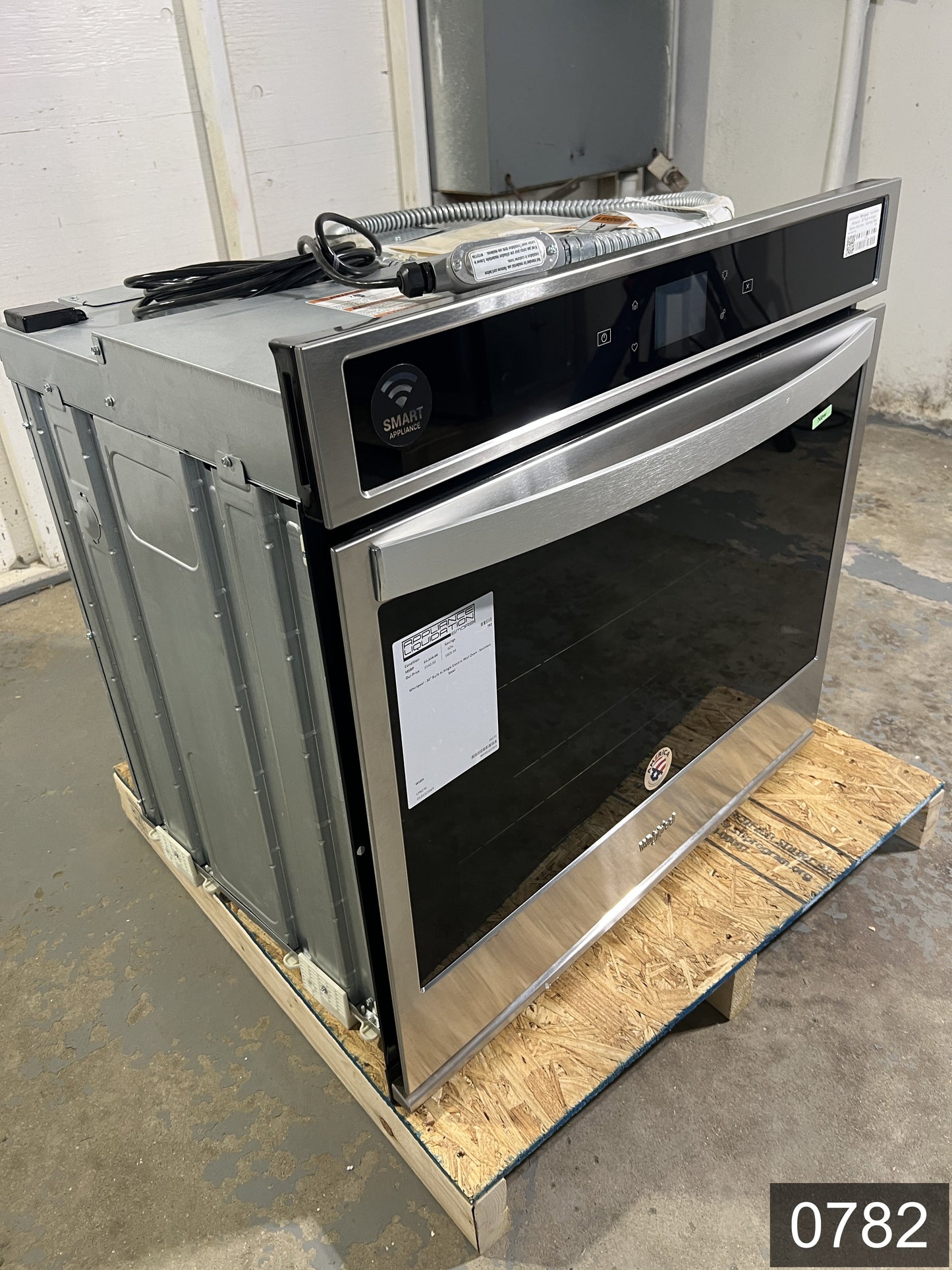 Whirlpool Smart 30 inch Smart Compatible Single Electric Wall Oven Self-cleaning ( Stainless steel )