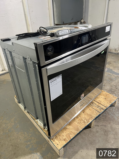 Whirlpool Smart 30 inch Smart Compatible Single Electric Wall Oven Self-cleaning ( Stainless steel )
