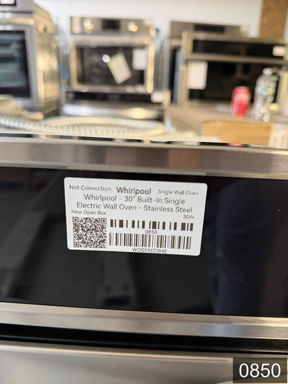 Whirlpool Smart 30 inch Smart Compatible Single Electric Wall Oven Self-cleaning ( Stainless steel )