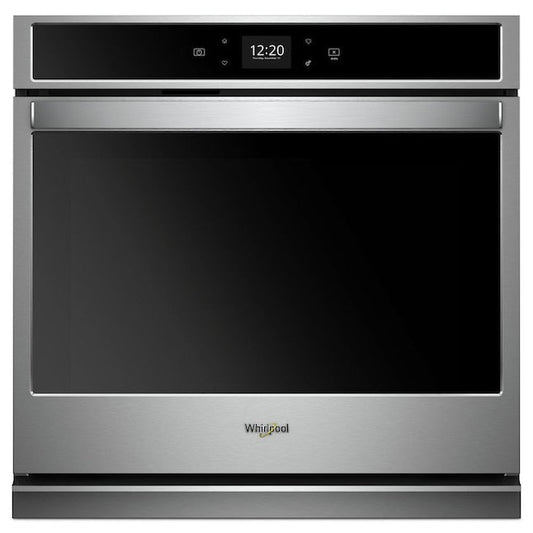 Whirlpool Smart 30 inch Smart Compatible Single Electric Wall Oven Self-cleaning ( Stainless steel )