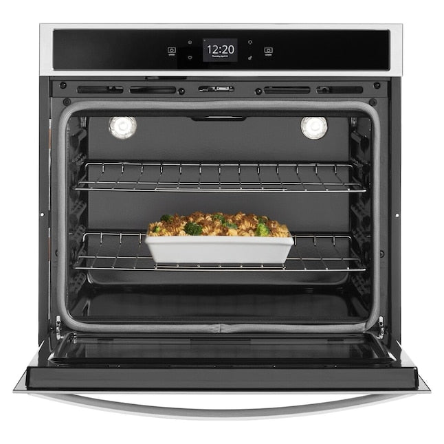 Whirlpool Smart 30 inch Smart Compatible Single Electric Wall Oven Self-cleaning ( Stainless steel )